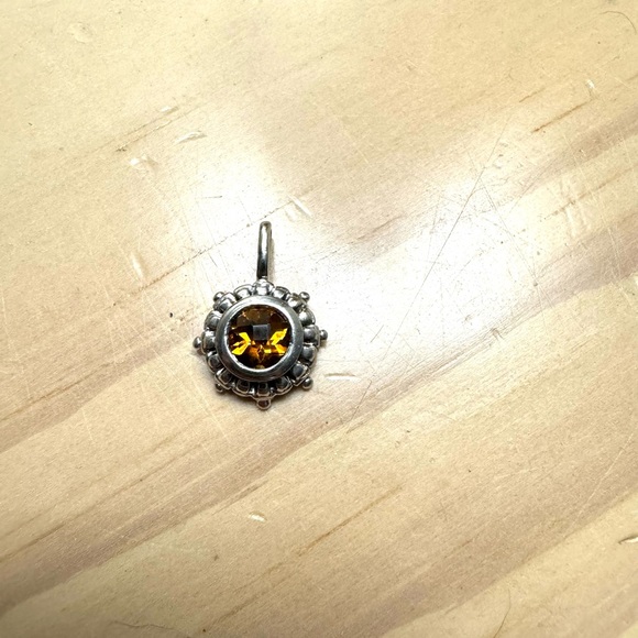 Sterling silver citrine pendant/enhancer - Picture 3 of 7